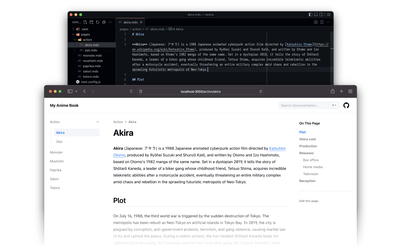 Nextra主题文档示例